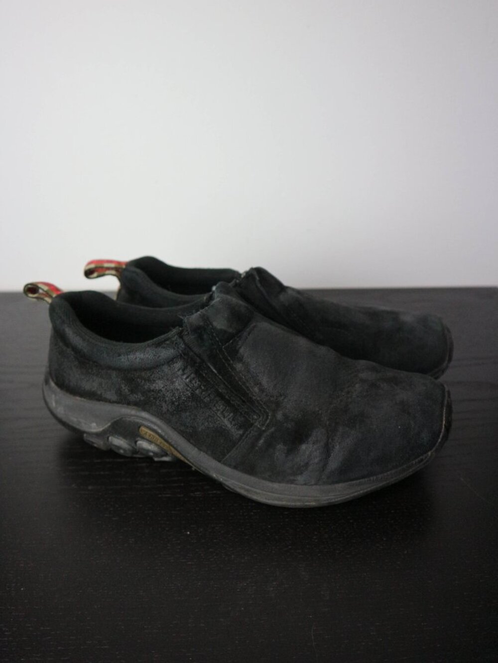 Merrell Jungle Moc Shoes Black Suede Mens 8.5 Overdyed